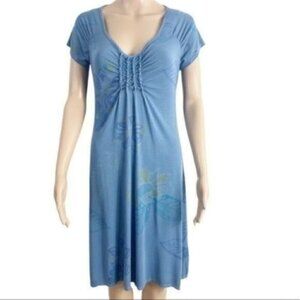 Fresh Produce Floral Emma dress size SM blue style # 22506